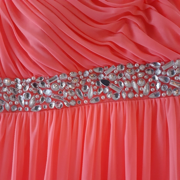 BEAUTIFUL Orange OneShoulder Dress JCPenneys SIZE9 - Picture 5 of 10